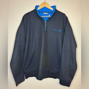 Cinch Men’s Quarter Zip Pullover Western Ranch Sweatshirt Size Large